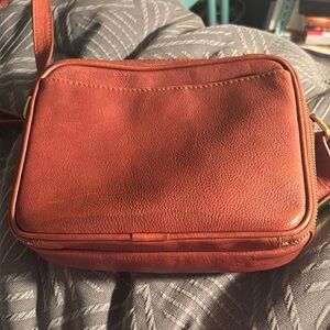 Fossil Brown Leather Crossbody Bag